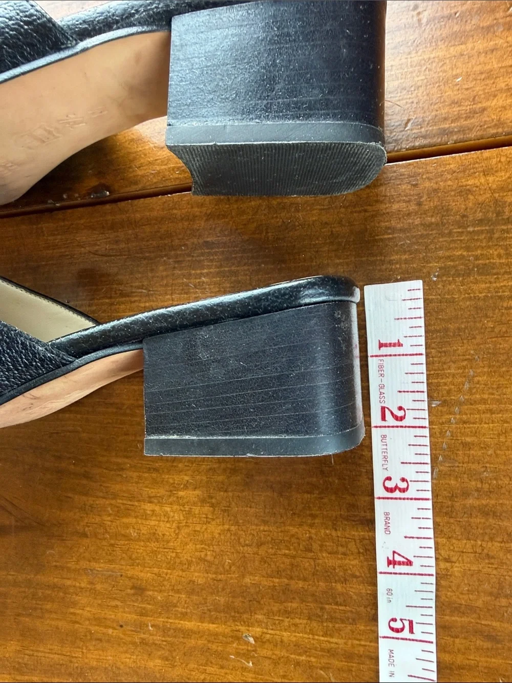 Talbots Black Leather Slide Sandals Sz 7.5 - Picture 7 of 12